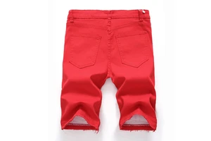 Custom Design Men Denim Shorts Elasticated Waist Cargo Jean Shorts Lightweight Summer Denim Shorts for Men Wear