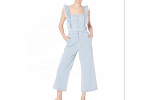 Sexy Women Jean Jumpsuit Ladies Denim Overalls