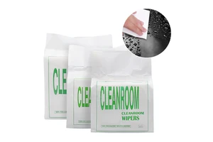 ESD Safe Polyester Cleanroom Wipes, Lint-Free Low Particle Industrial Cleaning Cloth for SMT Semiconductor Lab Use