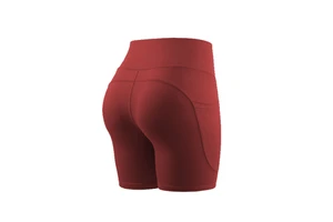 Women's High Waist Yoga Shorts Solid Pattern Spandex/Nylon Track Pants with Peach Bottom Pocket Elastic Waist Slimming Fitness