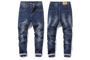 Fat Men Pants Mens Denim Slim Leg Denim Trousers for Spring Summer