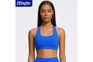 Hingto Women Yoga Gear Sports Bras High Quality Nylon Spandex Breathable Yoga Bras