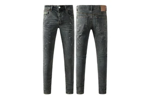Men'S Fashion Jeans Personalized Straight Pant Svintages Jeans Men Plus Size Rhinestone Jeans Homme