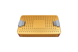 Premium Stainless Steel Autoclave Sterilization Box Single Layer Manual Operation Class III Surgical Instrument Container