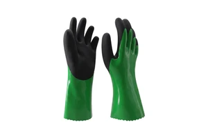 Double Layer Nitrile Coated Chemical Resistant Safety Gloves Oil Proof and Acid Resistant Work Gloves for Industrial Handling