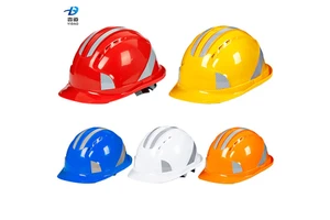 Comfort Heavy Duty ABS Construction Hard Hat Resistant Helmet Soft Lining Sweatband Super Strong Reflective Strip For Night Work