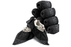 Footwear Safety Product Protective Disposable Black Shoe Cover