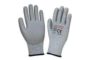 China Wholesale Pu Coated Ansi A4 A5 A6 Guante Anticorte Work Safety Glove Hppe Glass Handling Level 5 Cut Resistant Glove
