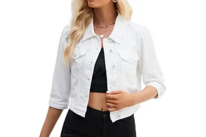Fashion Wear Winter Women's Cotton Jeans Jacket with Button Detail Breathable Windproof Custom Logo Design Hot Selling