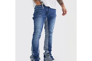 Men's Streetwear Regular Fit Denim Jeans Blue Button Fly Breathable Quick Dry Summer Autumn Trousers