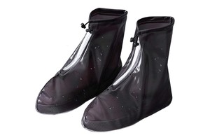 Reusable Thickened Anti-Slip Unisex PVC Shoes Cover Waterproof Foldable Safety Cover with Zipper for All Users