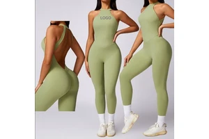Women's Gym Clothes Running Training Gym Jumpsuits Custom Sportswear Bodysuit Playsuit Jumpsuit