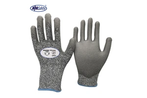 NMSAFETY HPPE Anti Cut 5 Safety Gloves Protection Polyurethane Glove Price PPE Gloves for Handjob