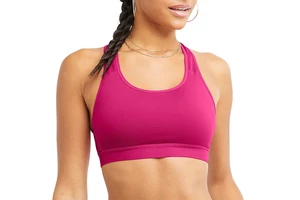 Women's Plus Size High Support Breathable U-Neck Sports Bra with Front Logo Option for Yoga & Athletic Training