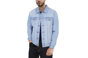 New Denim Men's Jacket Crew Neck Vintage Loose Fit Camouflage Front Windproof Waterproof Plus Size High Quality Customizable