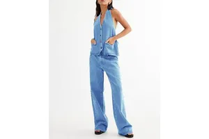 High Quality Hot Selling Women's Jeans Set Custom Made Women Denim Set Made In Pakistan
