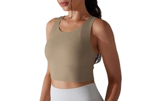 Women's Plus Size Tank Top Sports Vest Beauty Back Fitness Yoga Bra Slimming Cohesion Curve Underwear Fixed Cup Seamless