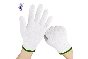 Hot Selling 40g 50g Cheap Anti-slip Knitting Safety Cotton White Dongfanghong Working Gloves Cotton Knitted Protective