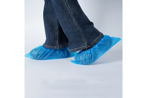 Industrial Disposable Anti-Skid Waterproof Shoe Covers Non-Woven CPE PP Plastic CE Approved