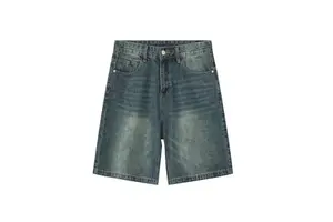 Washed Denim Cotton Jean Shorts Men Jeans Long Denim Shorts for Men