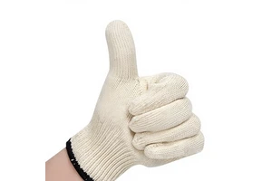 Durable 500g/doz Knitting Gloves Anti-Slip Anti-Heat Anti-Cut Breathable Silicone-Free Cotton Heavy Duty Work-Protective Glove