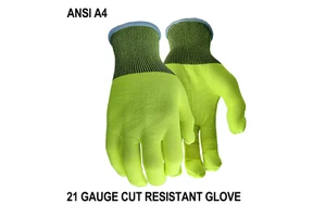 21G UHMWPE Knitted Gloves Anti-Cut EN388 ANSI/ISEA A5 Cut Resistant Glove for Kitchen Glass Handling