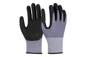 Defsafety Heavy Duty Sandy Nitrile Coated Oil-Proof Safety Gloves EN 388 4131X Anti-Slip Anti-Cut Latex-Free Durable Powder-Free