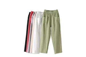 Plus Size Women's Pants Trousers Cotton Pants With Pockets for Women