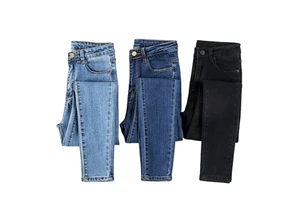 Women's High Waisted Relaxed Fit Stretch Jeans Ripped Pants Straight New Style Hot Sale Women Denim Jeans Stretch