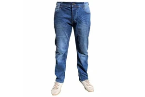 High-Quality Eco-Friendly Polyester/Cotton Men's Plus Size Jeans Regular Fit Straight Mid Waist Soft Denim Casual Pants