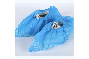 Disposable PP Non Woven Anti-Skid Strap-On Closure Steel Toe Shoe Covers-Safety Boots for Visitors 35g/m2
