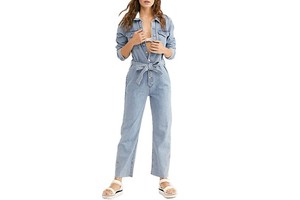 New Style Belted Denim Jumpsuits for Women Cargo Pockets Pants Women's Overalls & Jumpsuits