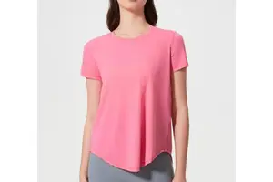 TOPKO Casual short sleeved loose fitness yoga top for women