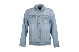 Denim Jacket Light Blue for Men Stylish Custom Colors High Quality Breathable Comfortable Easy Wash Hot Selling Outerwear