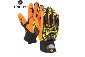 Durable Rubber Work Gloves Safety Gloves with Anti-Slip & Anti-Impact Features Cutting-Resistant & Impact-Resistant