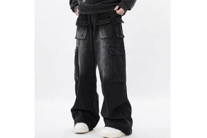 Men Jeans Wide Leg Denim Pant Loose Straight Baggy Men's Jeans Streetwear Skateboard Pants Hip Hop Trousers Cargo Jeans Unisex