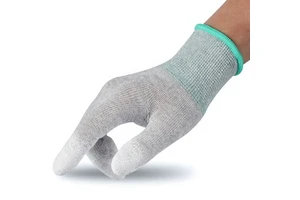 13 Gauge Touch Screen Compatible Anti-static Linner ESD Gloves With Conductive Carbon Fiber