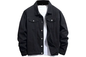 2024 OEM Men's Denim Jean Jacket Casual Outwear Fall Jacket Denim Button up Coat Oversize Denim Jacket for Men