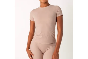 Sportswear Plain Short Sleeve Yoga Top Gym Sports Full Length Top for Women