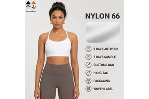 Women Sports Bra Nylon66 Removable Pads Quick Dry Y Back Buttery Soft High Elastic Yoga Running Gym Bra OEM ODM Bulk Supply