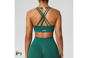 Activewear Seamless Gym Women Backless Yoga Set Sports Bra Top Fitness for Women Compression