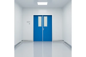 Cleanroom Swing Door With Double Glass Observation Window Stainless Steel GMP Air Tight Medical Hermetic Door