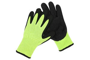 Nitrile Coated Anti-cut Hi-Vis Shell Safety Hand Protective Cut Resistant Work Glove with Waterproof Material Inside for Winter
