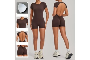 NEW ARRIVAL High Quality Peach Hip Lifting Sports Jumpsuit Women Gym Clothing One Piece Yoga Jumpsuits