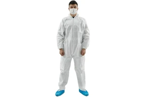 Hubei Disposable Breathable PP Safety Coveralls Waterproof Anti-Static Steam Nonwoven Microporous PE Film III/ III Cleanroom