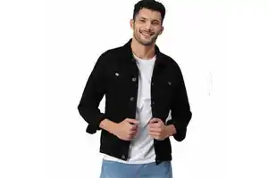 Denim Jacket for Men Winter Windproof 220g Cotton Warm Blue Jean Outerwear Button up Streetwear Casual