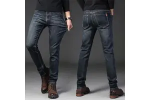 Factory-Direct Sale 2026 Summer Lightweight Denim Men's Straight-Leg Slim-Fit Stretch Casual Youth Trousers