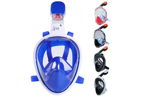 Wholesale Full Face Snorkel Mask Unisex Adult Wide View Anti-fog No Leaking Snorkeling Swimming Diving Mask For Men Women