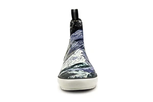 Warm Neoprene Lined Men Ankle Rain Boots Natural Rubber All Season Custom Pattern Non Slip Outdoor Work Wellies