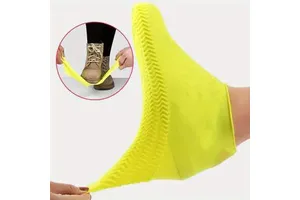 Durable Anti-Slip Wear-Resistant Silicone Rain Shoe Cover Outdoor Foldable Reusable Wearable Safety Product